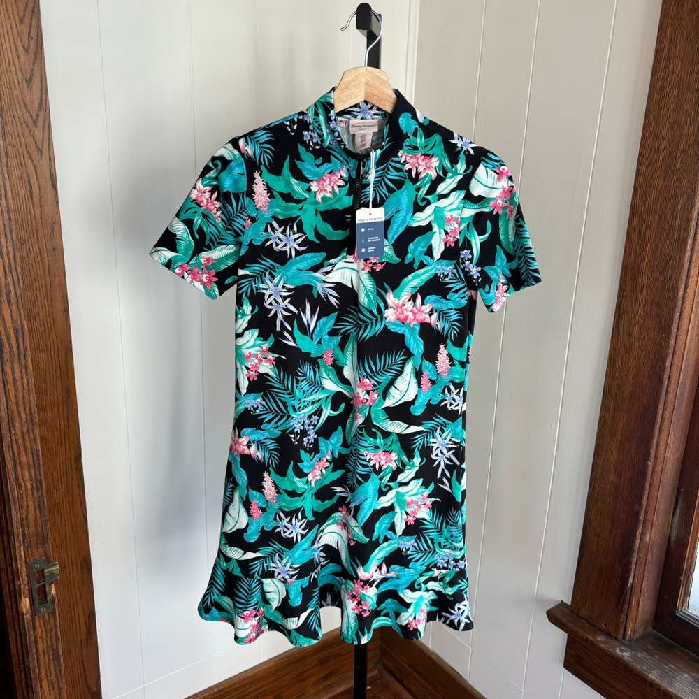 NWT Tommy Bahama Wicking Quick Dry Golf Tennis Beach Floral Dress Womens Small